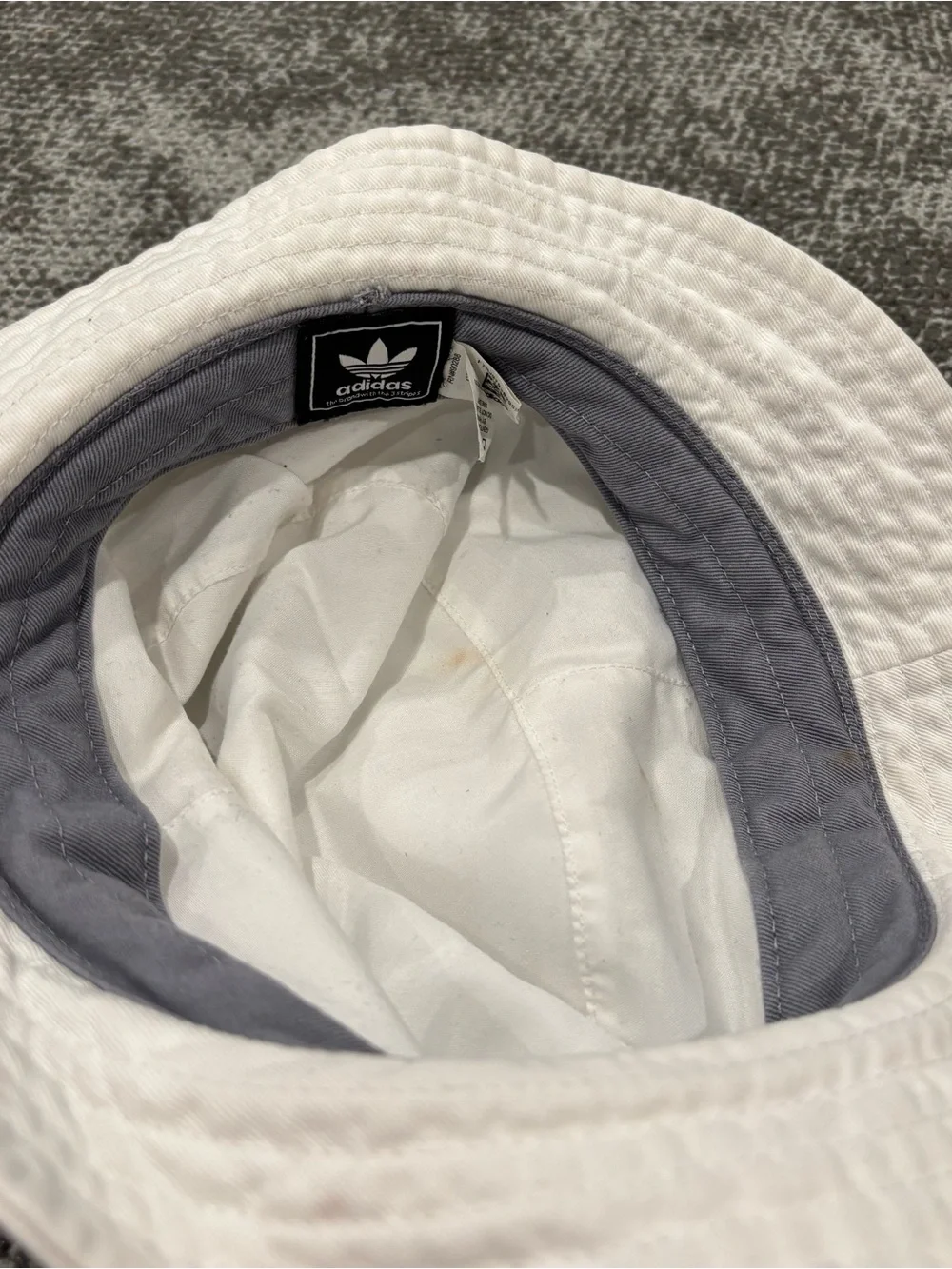 Adidas Classic Logo White Bucket Hat OSFM